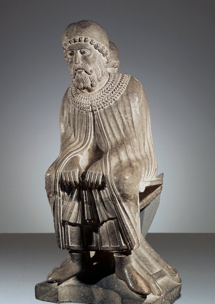 Januar, Statue aus dem Zyklus der Monate, Baptisterium von Parma von Benedetto Antelami