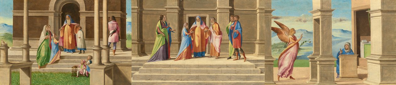 Die Darstellung und Heirat der Jungfrau und die Verkündigung von Benedetto Diana