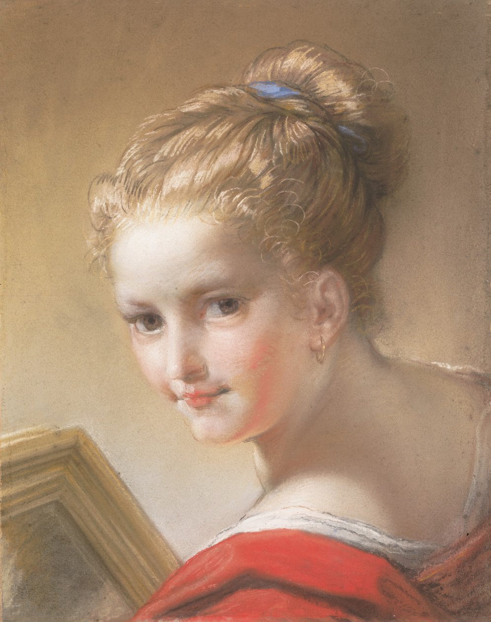 Studie eines Mädchens in Rot, 1717 von Benedetto Luti