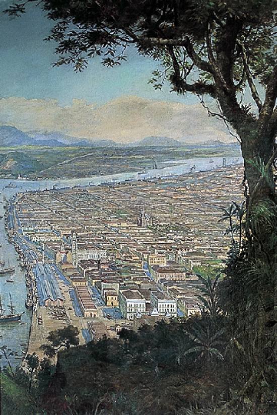 Hafen von Santos im Jahr 1922 von Benedito Calixto