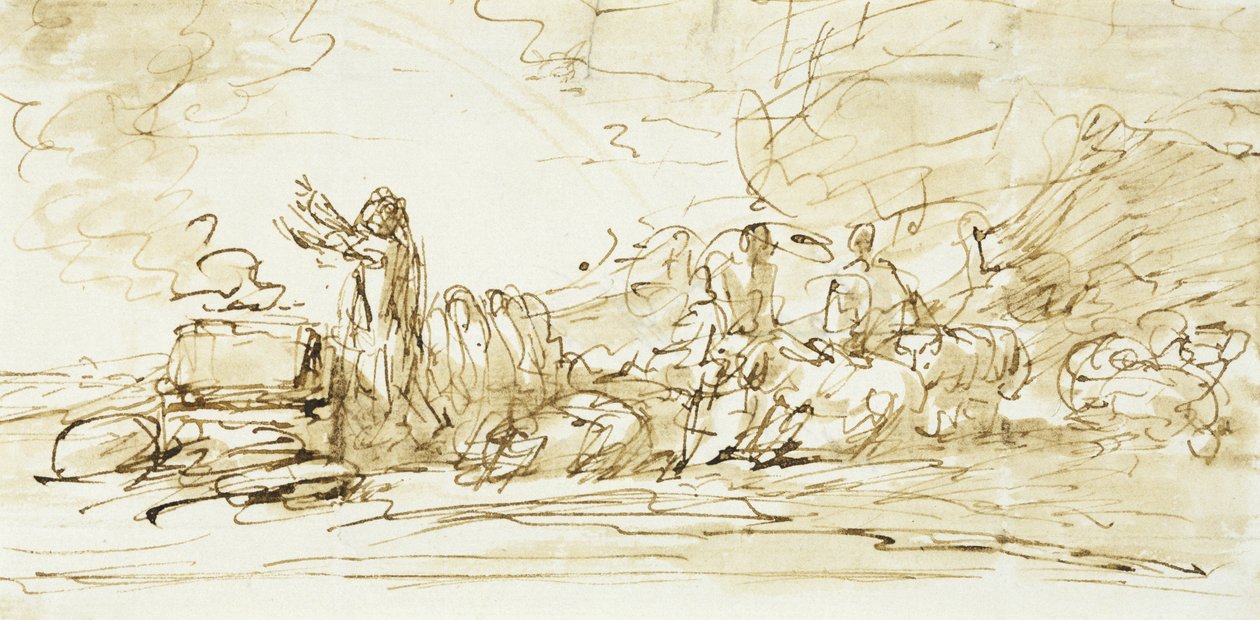 Noah opfert, wahrscheinlich 1797-1801 von Benjamin West