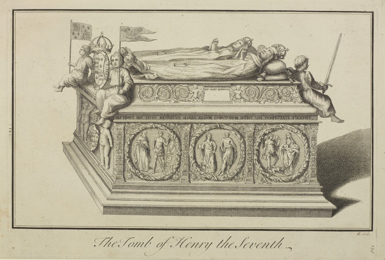 Blick auf das Grab von Heinrich VII. und Königin Elizabeth in der Königskapelle in der Westminster Abbey von Benjamin Cole
