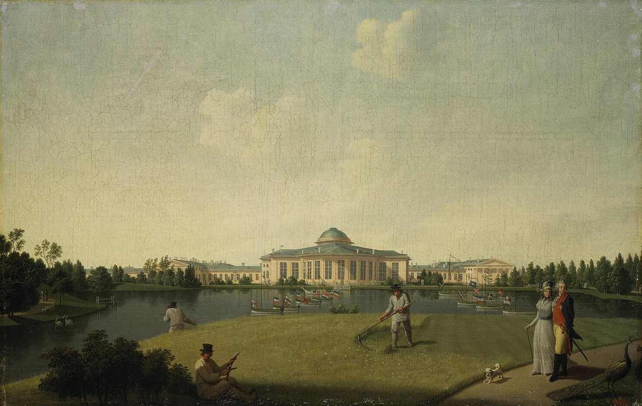 Blick auf den Taurischen Palast vom Garten aus, vor 1797 von Benjamin Paterssen