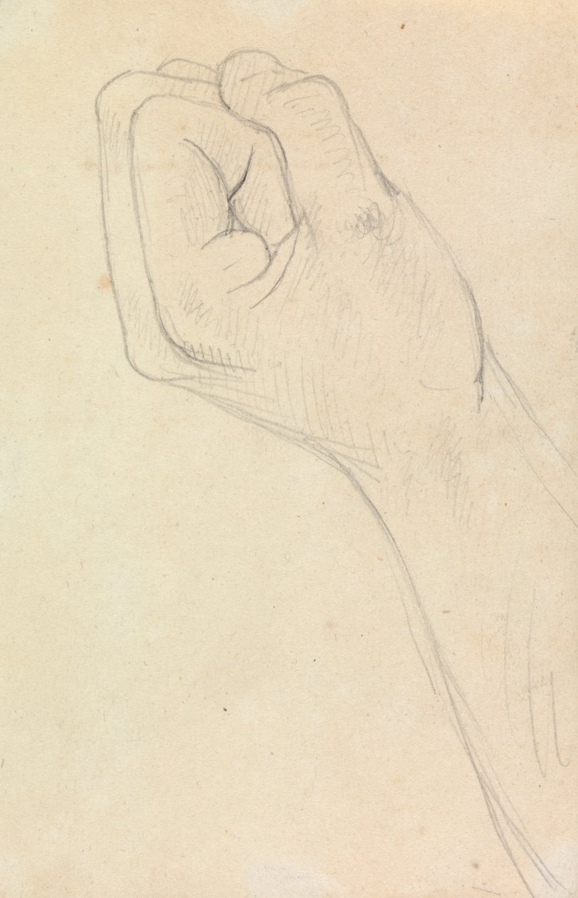 Studie einer Hand, zur Faust geballt von Benjamin Robert Haydon