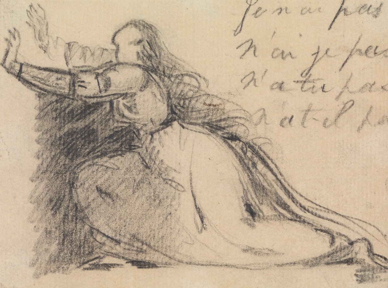 Studie einer flehenden Frau auf den Knien von Benjamin Robert Haydon