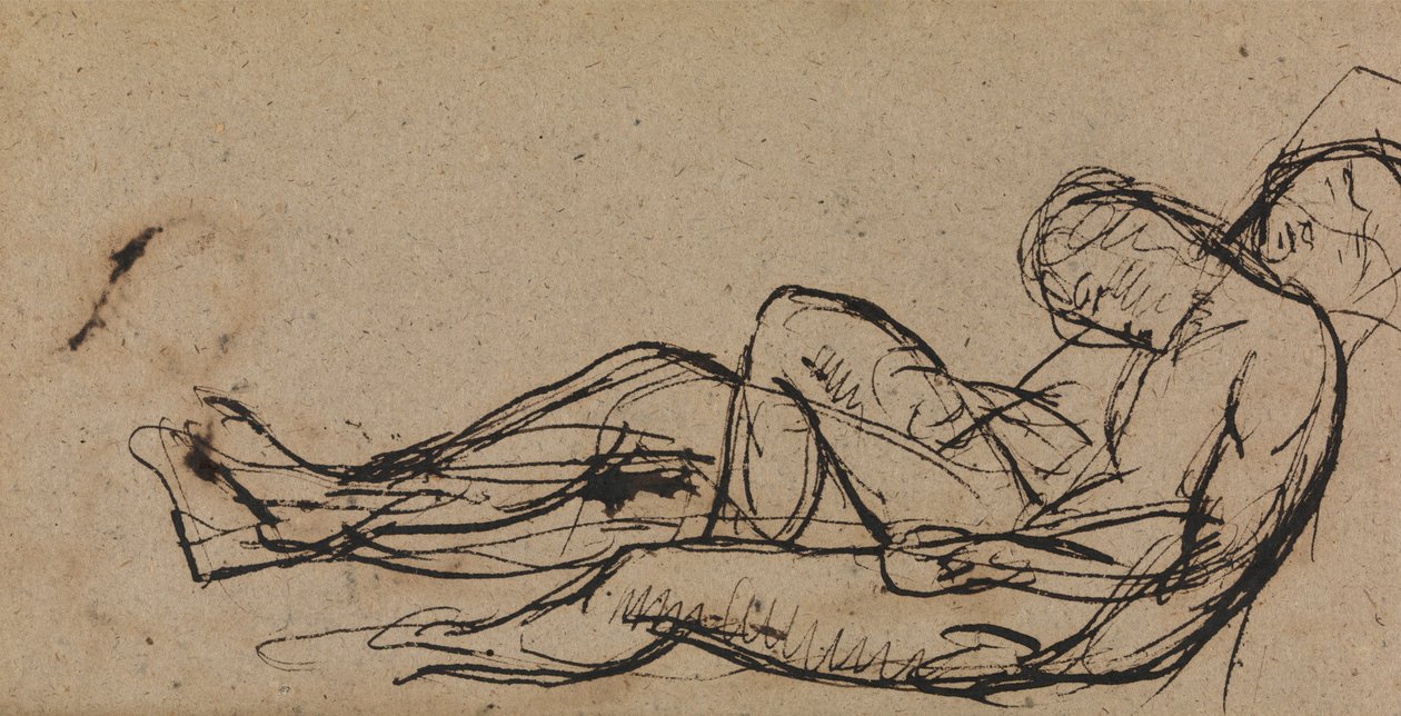 Der Mord an Duncan - Studie schlafender Diener von Benjamin Robert Haydon