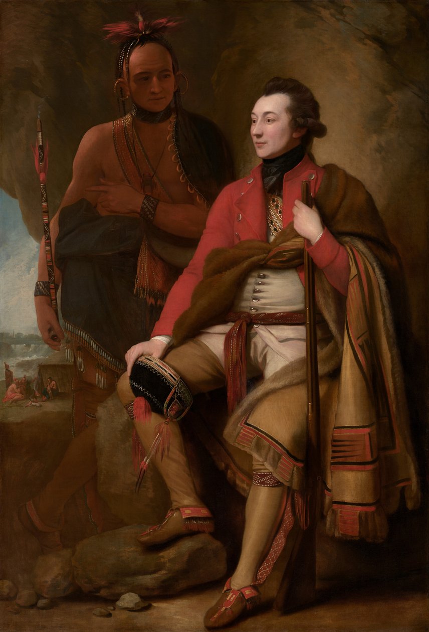 Colonel Guy Johnson und Karonghyontye (Captain David Hill) von Benjamin West