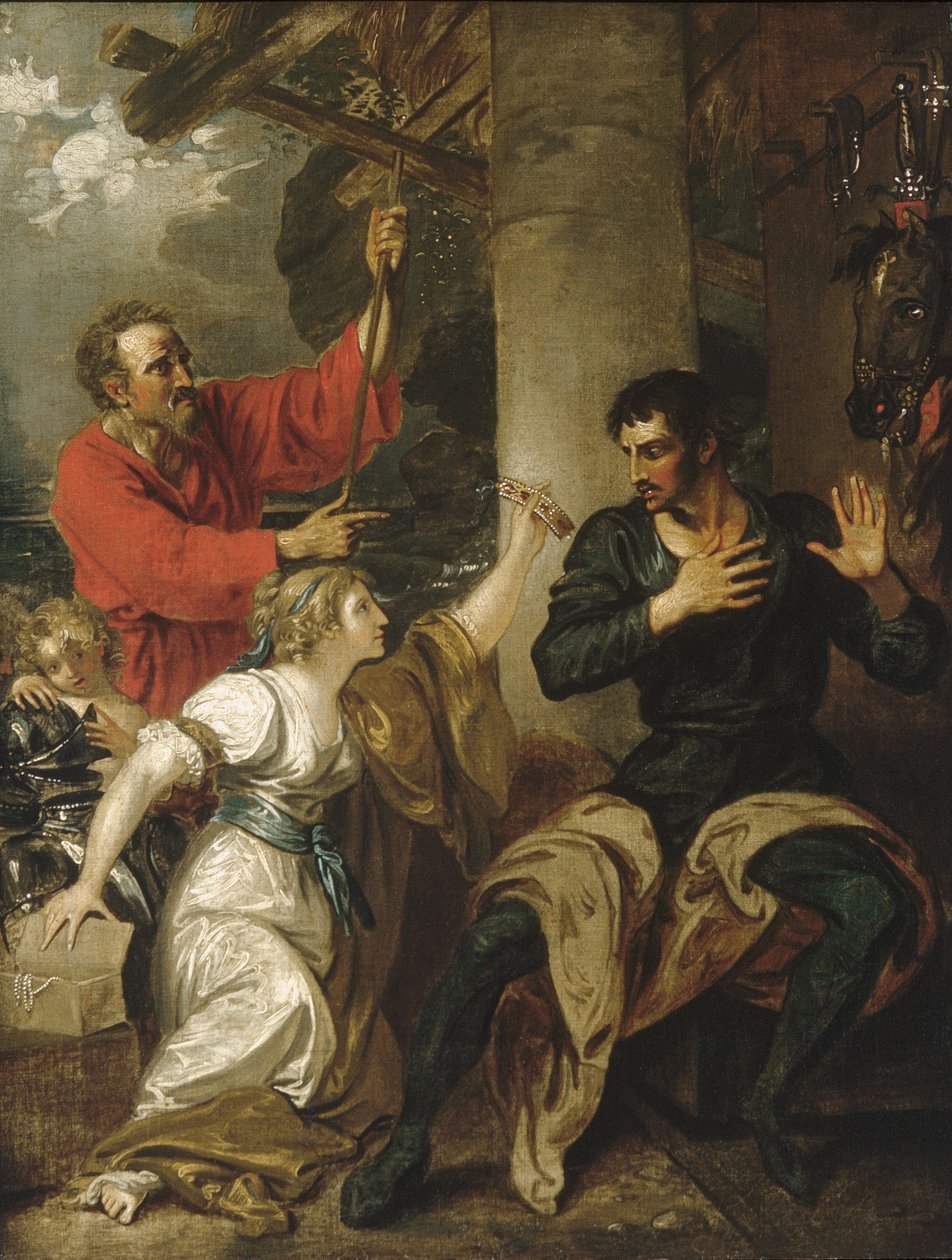 Die Jungfrau und Orlando, ca. 1793 von Benjamin West