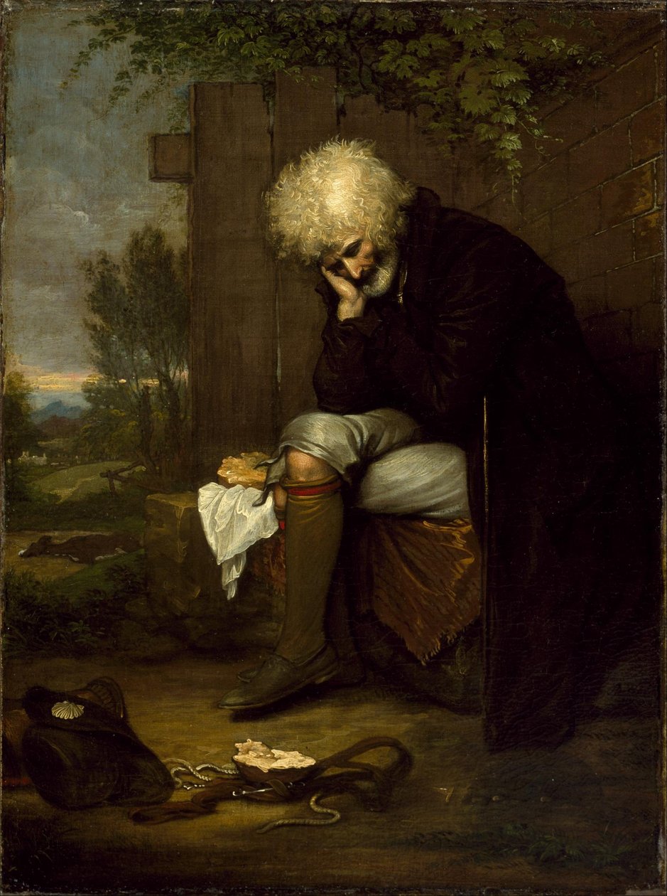 Der Pilger, der seinen toten Esel betrauert von Benjamin West