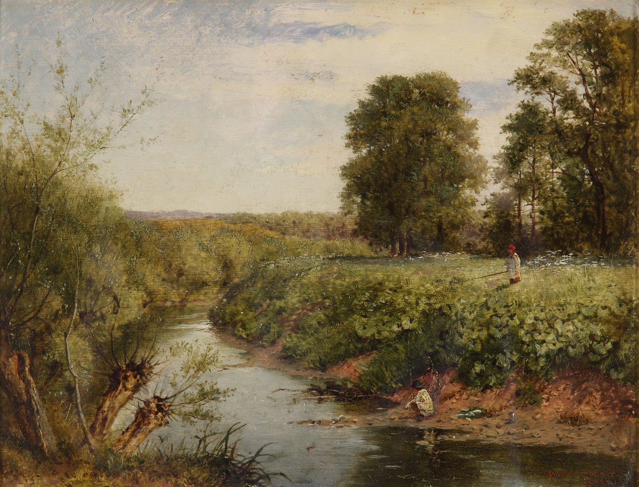 Am Teme in Worcester, 1855 von Benjamin Williams Leader