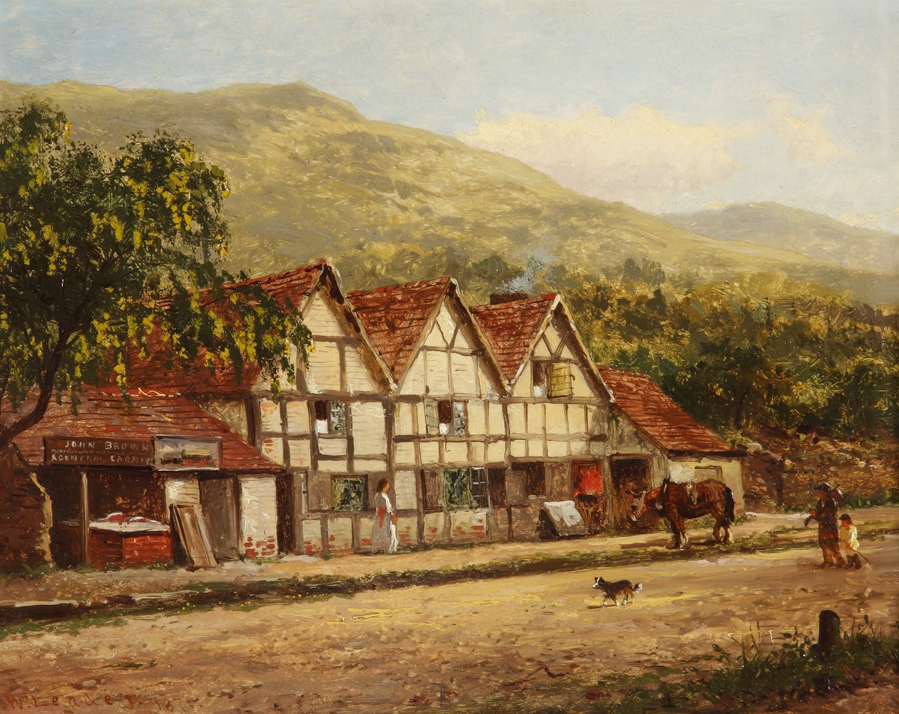 Die alte Schmiede, Great Malvern, 1871 von Benjamin Williams Leader