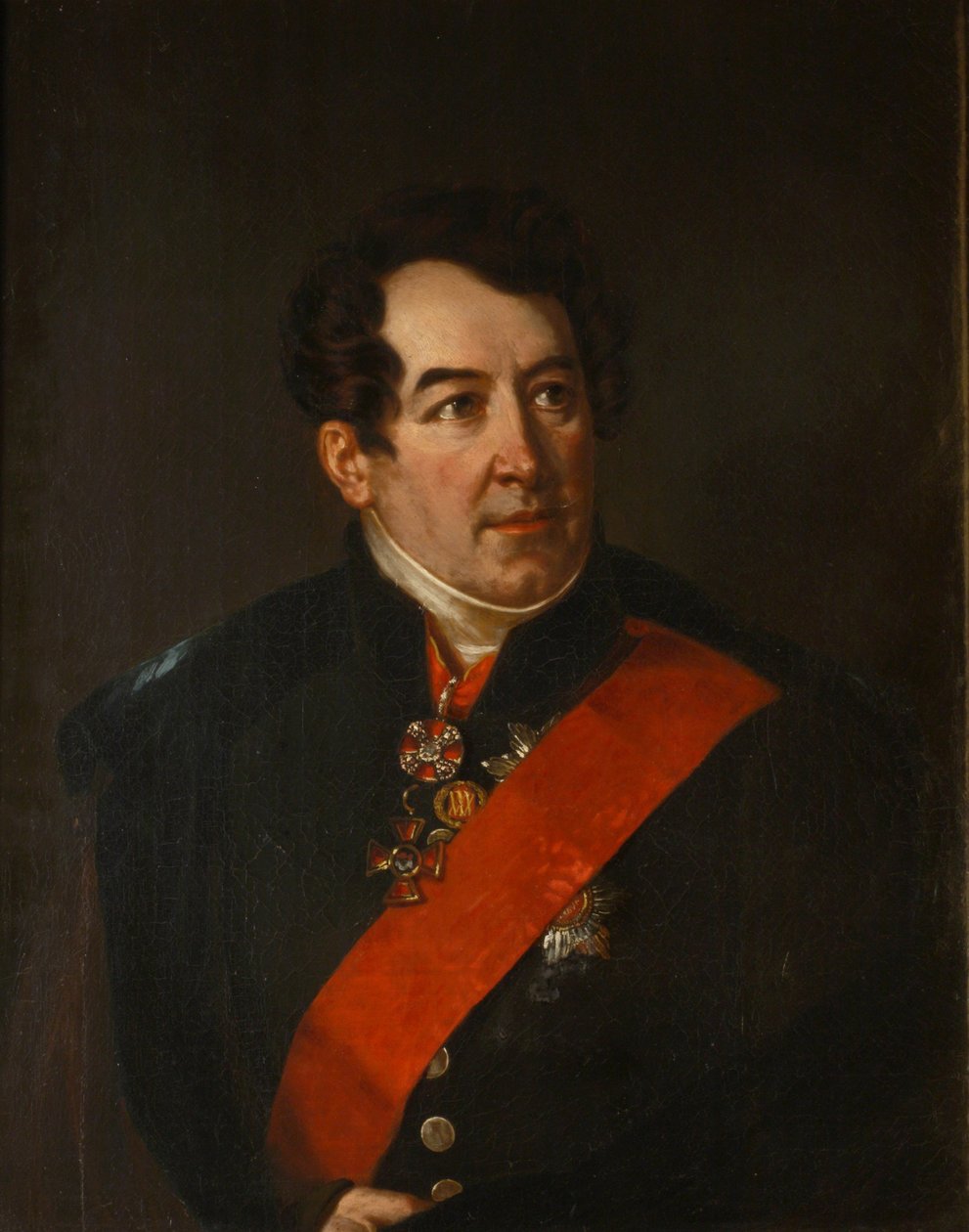 Porträt des Dichters Dmitri Osipovich Baranov 1773-1834, Ende der 1820er Jahre von Benois Charles Mitoire