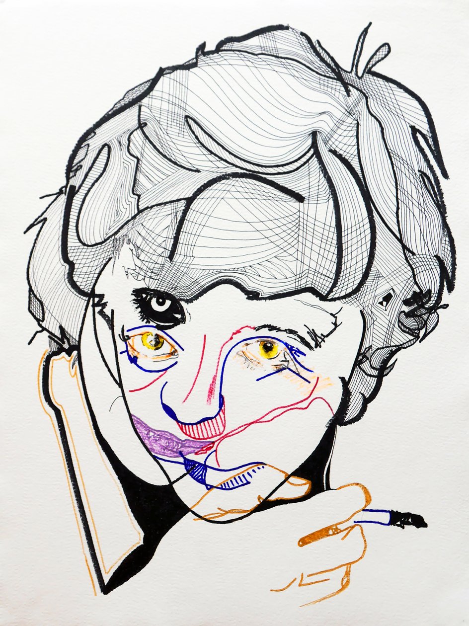 Überporträt: Françoise Sagan 2, 2019 von Benoit Erwann Boucherot