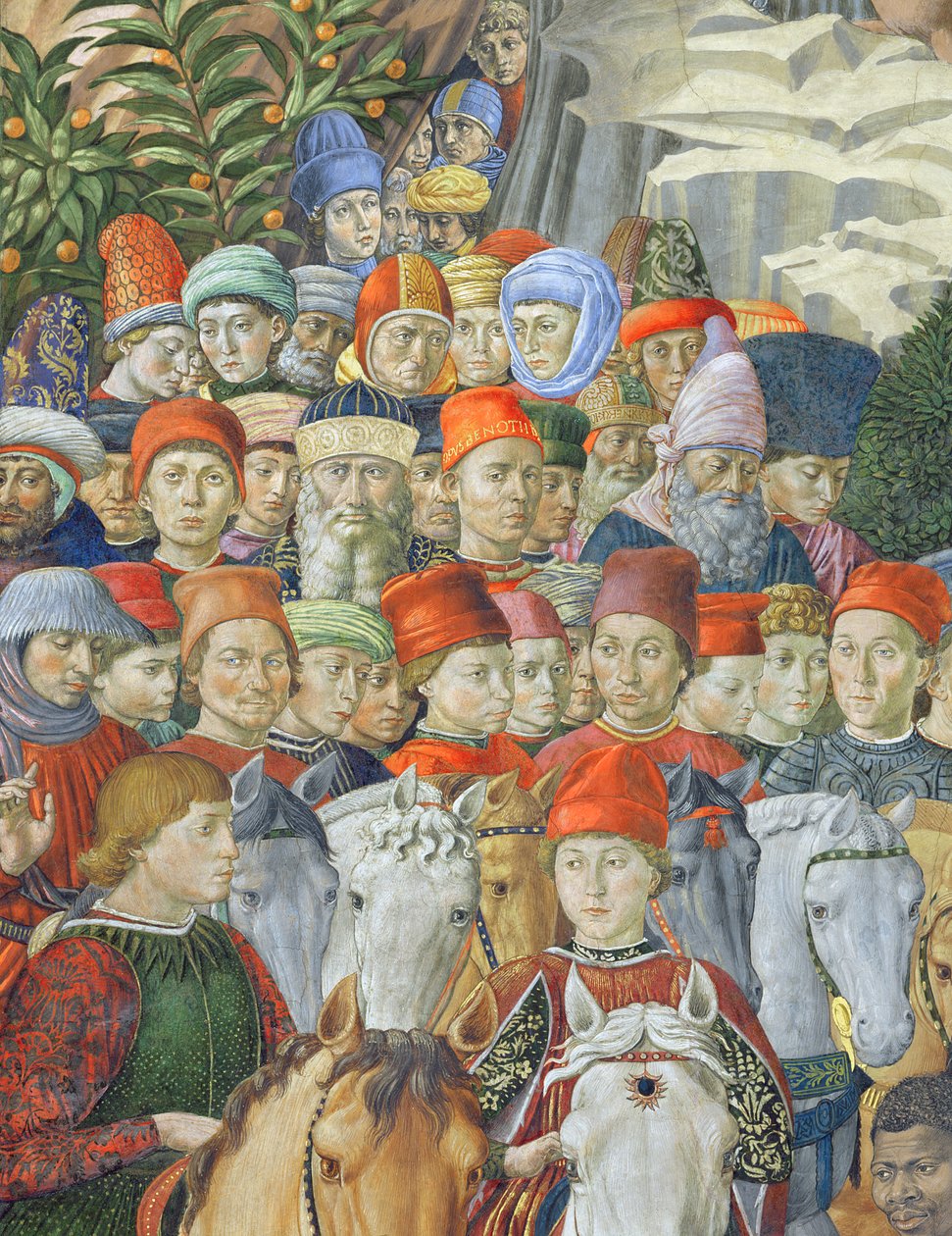 Der Zug der Heiligen Drei Könige, (Detail) 1459-62 von Benozzo di Lese di Sandro Gozzoli