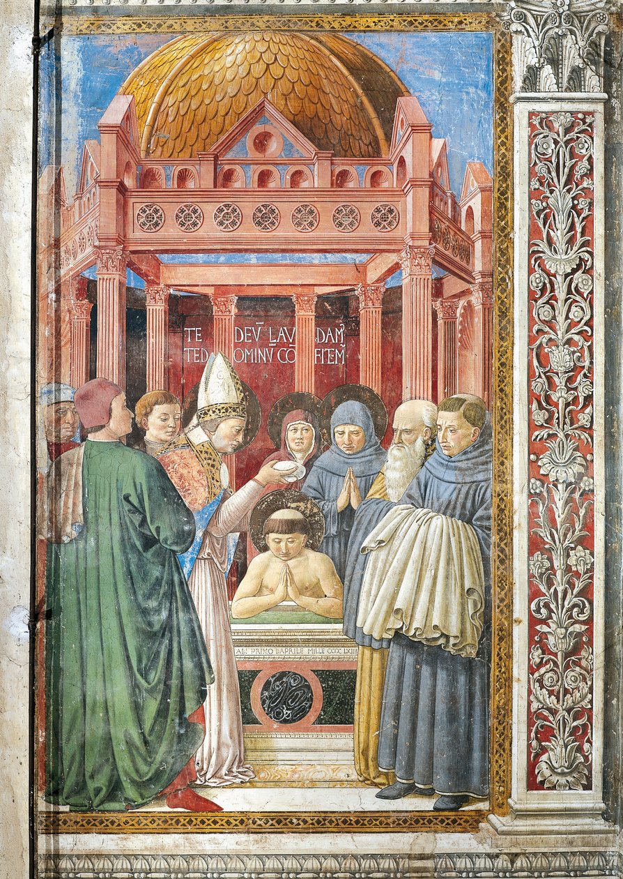 Taufe des Hl. Augustinus (Detail) von Benozzo di Lese di Sandro Gozzoli