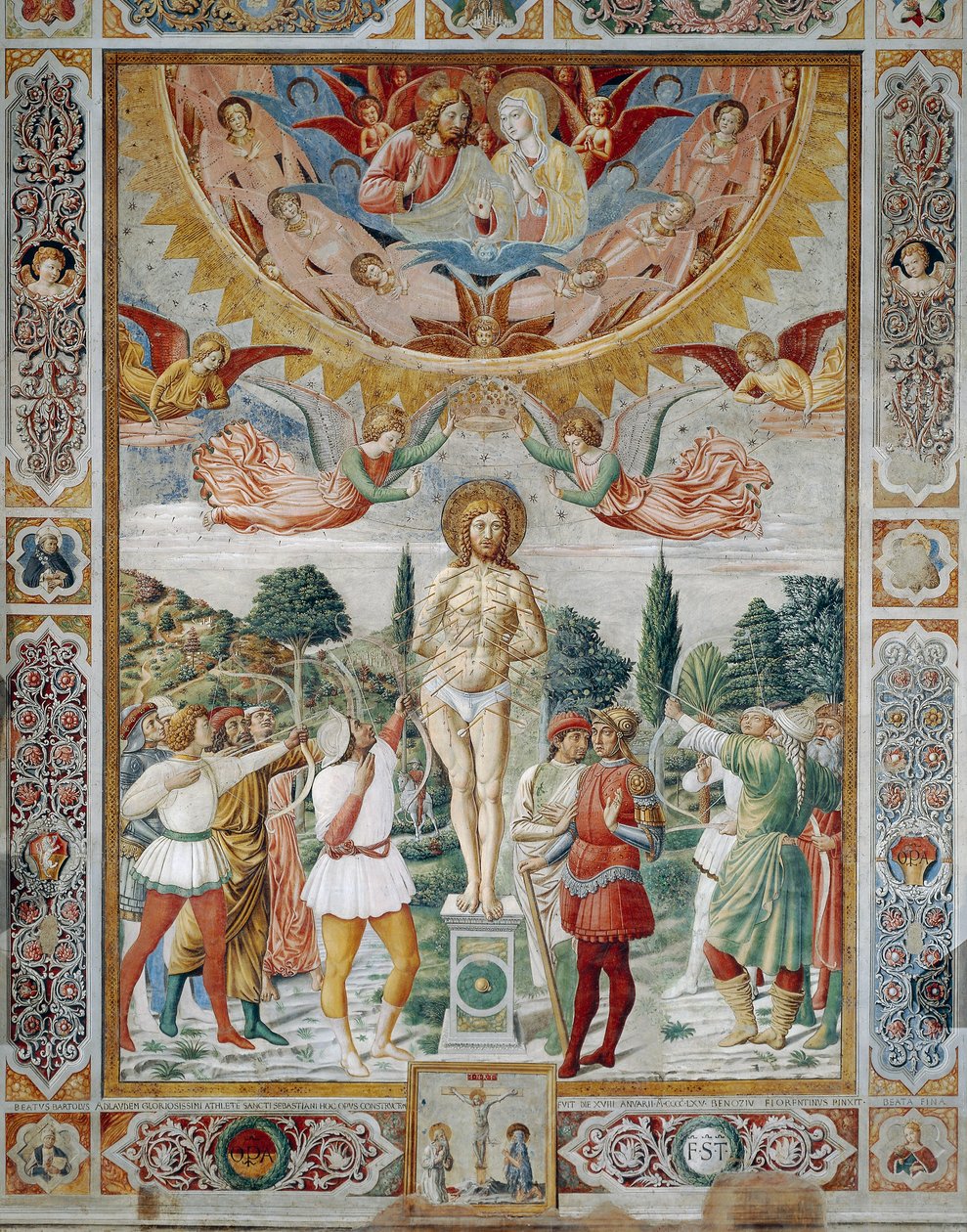 Martyrium des Hl. Sebastian von Benozzo di Lese di Sandro Gozzoli