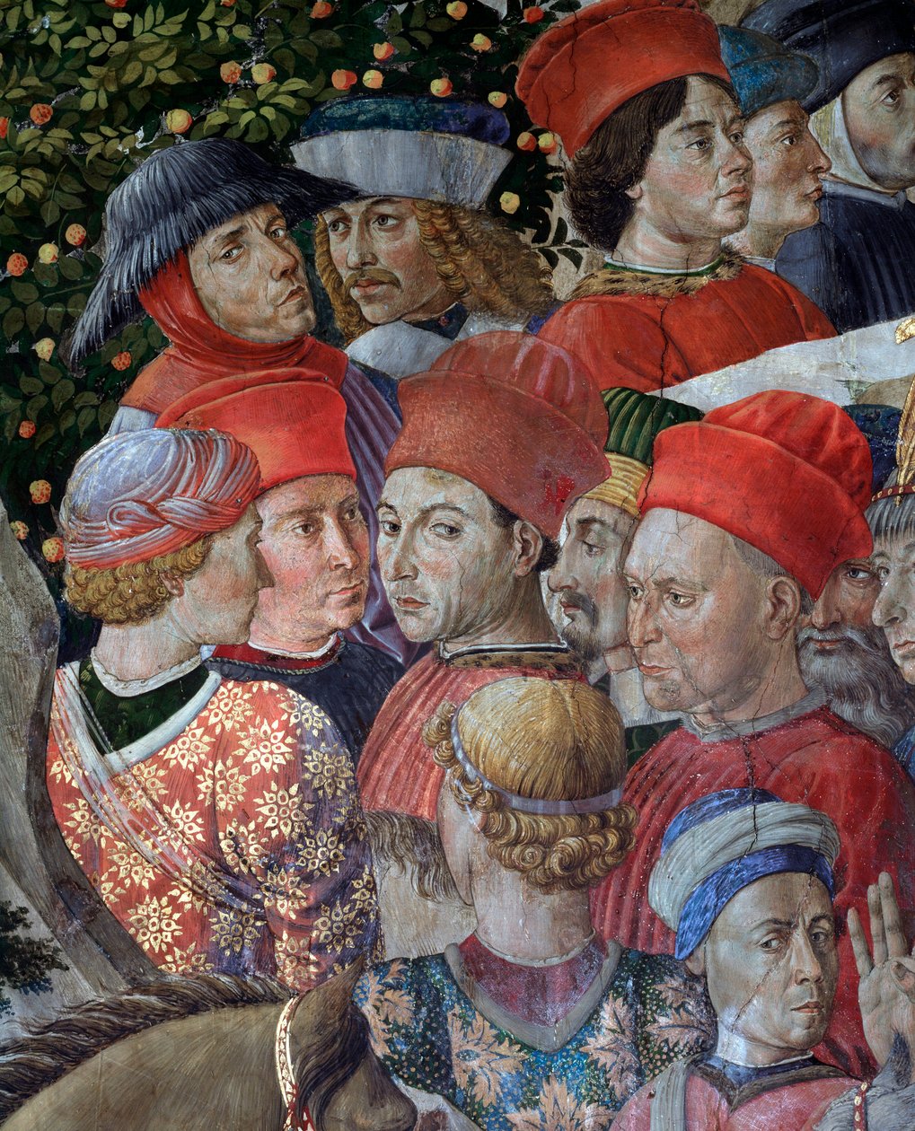 Die Reise der Heiligen Drei Könige (Detail) von Benozzo di Lese di Sandro Gozzoli