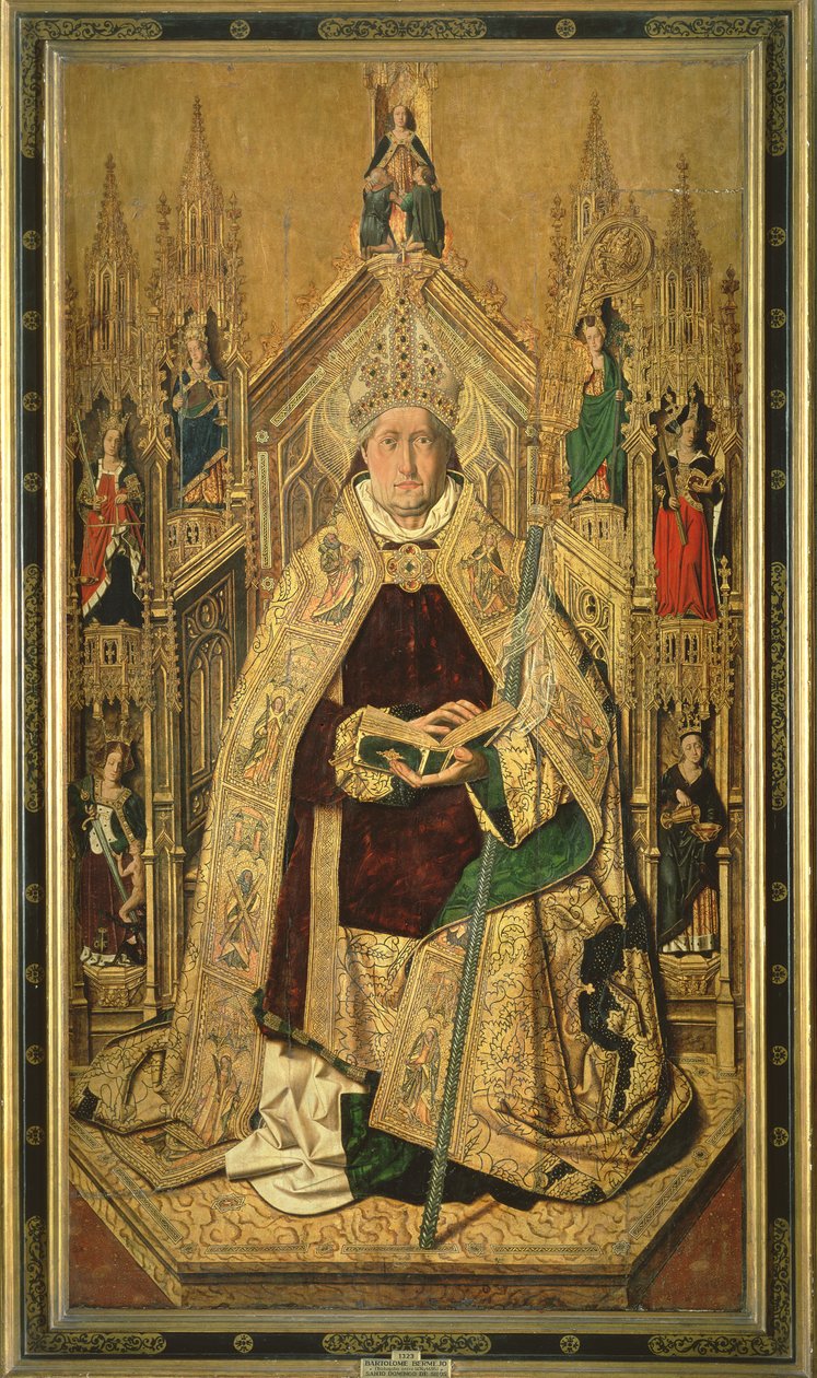 St. Dominikus als Abt von Silos, 1474 von Bartolomé Bermejo