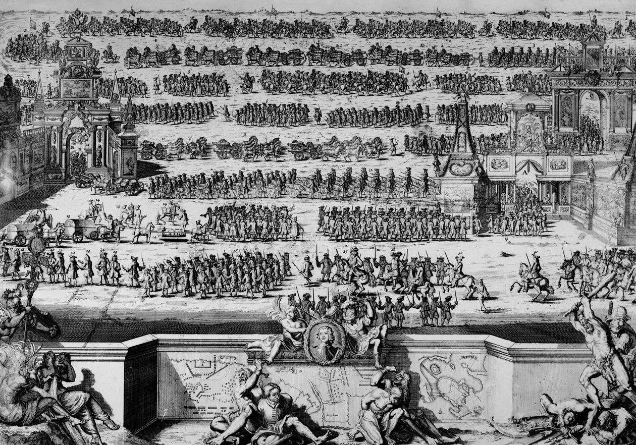 Die Schlacht von Poltawa, 1709 von Bernard Picart