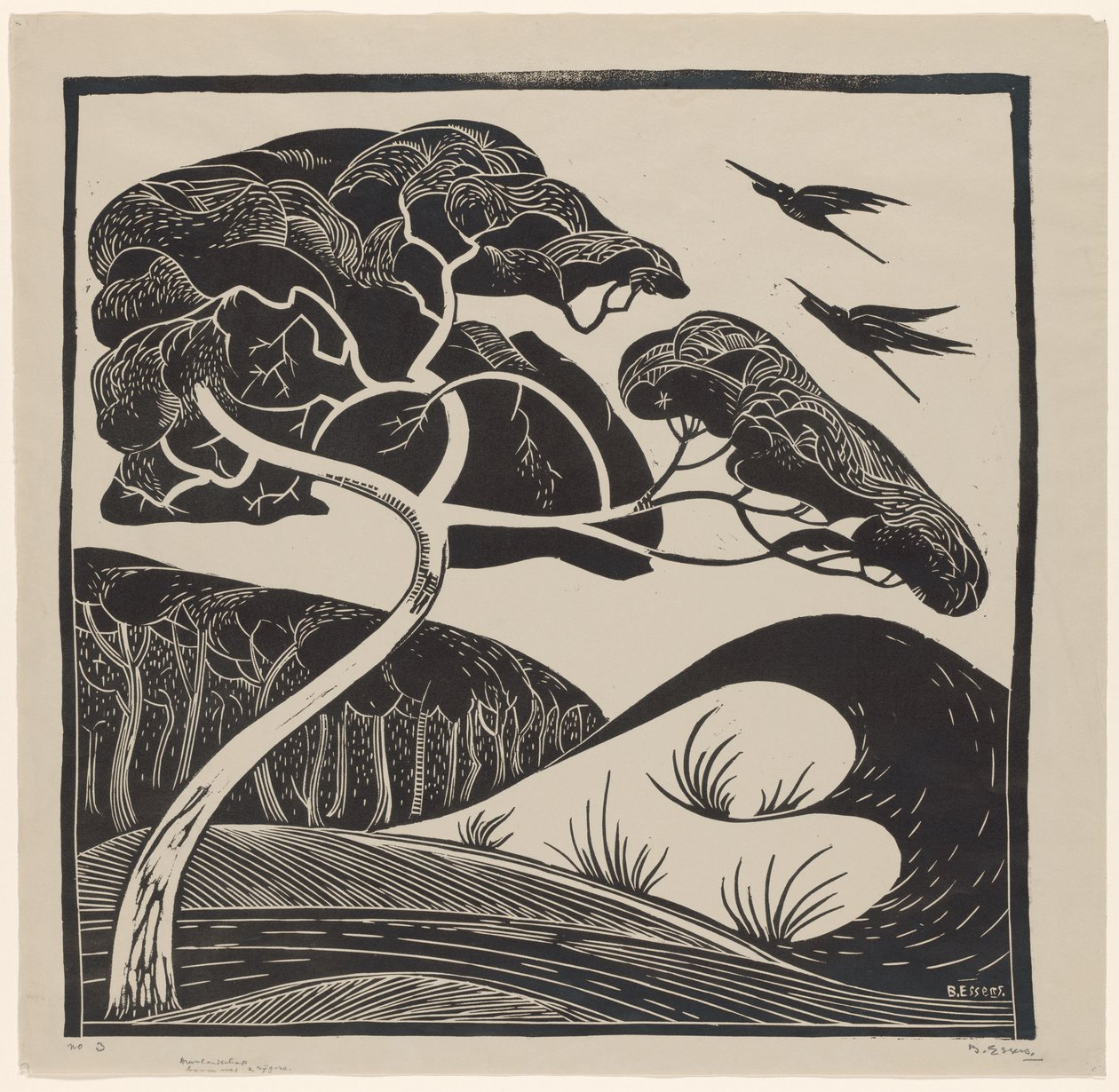 Dünenlandschaft (Detail) von Bernard Essers (signed by artist)
