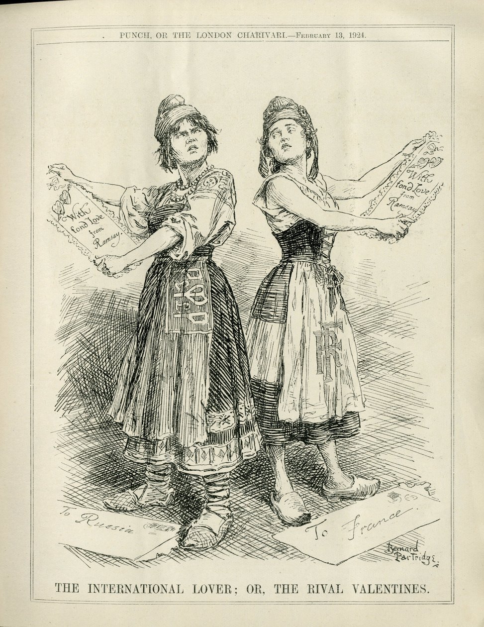 Illustration von Bernard Partridge (1861-1945) in Punch von Bernard John Partridge