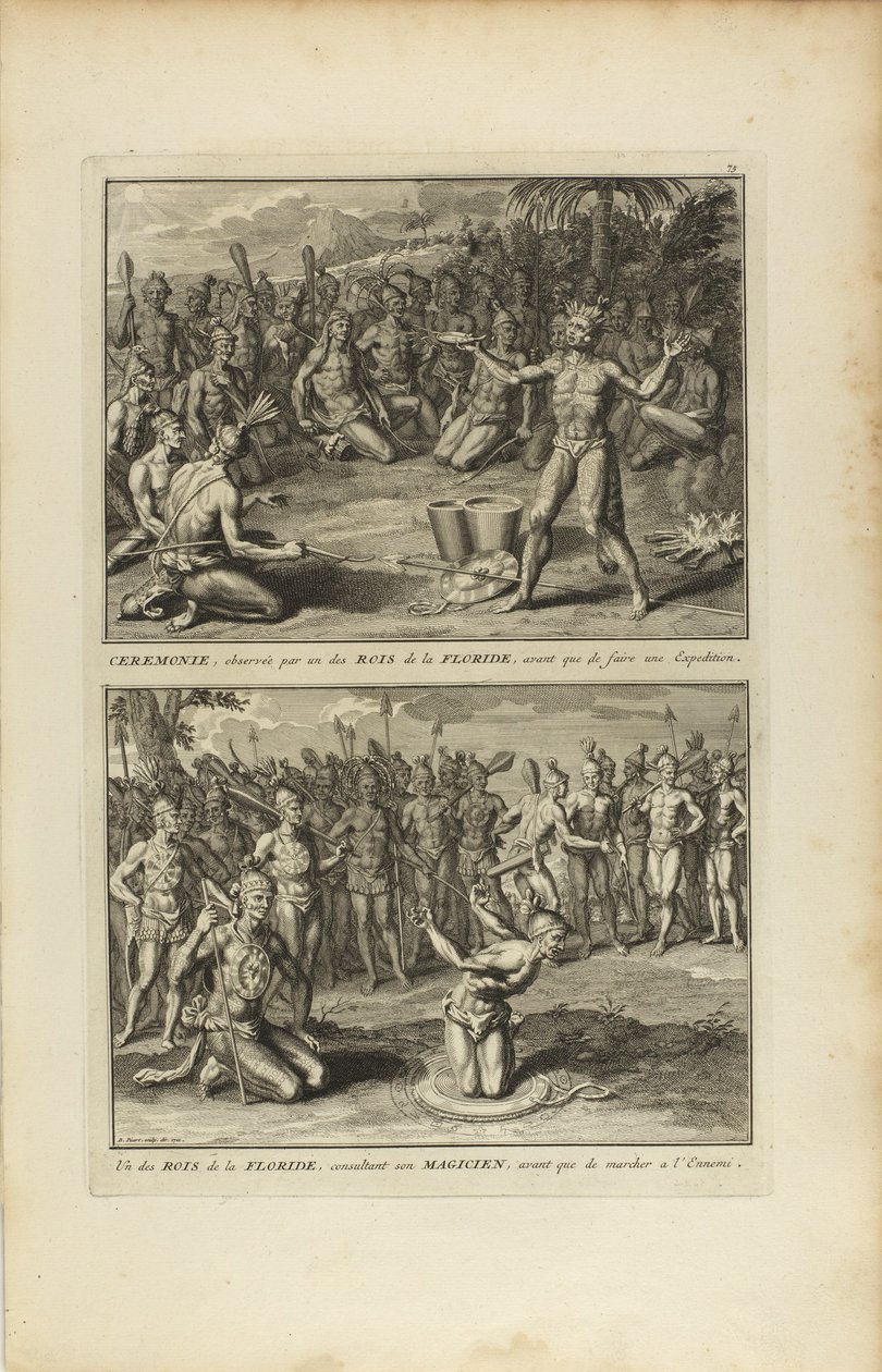 Zeremonie, beobachtet von einem der Könige von Florida... von Bernard Picart