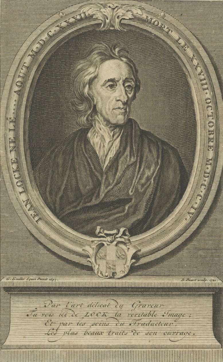 Porträt des Arztes und Philosophen John Locke 1632-1704, 1721 von Bernard Picart