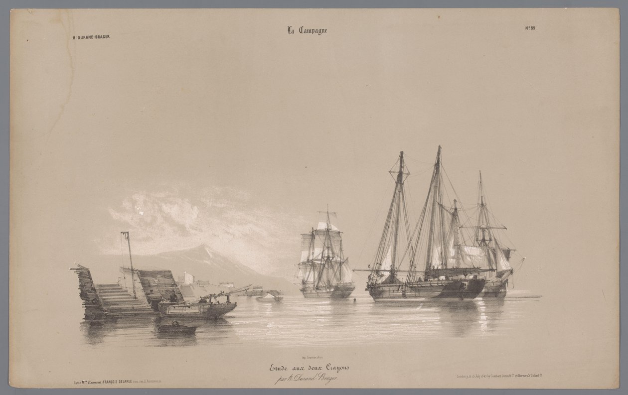 Segelschiffe im Hafen von Bernard Romain Julien