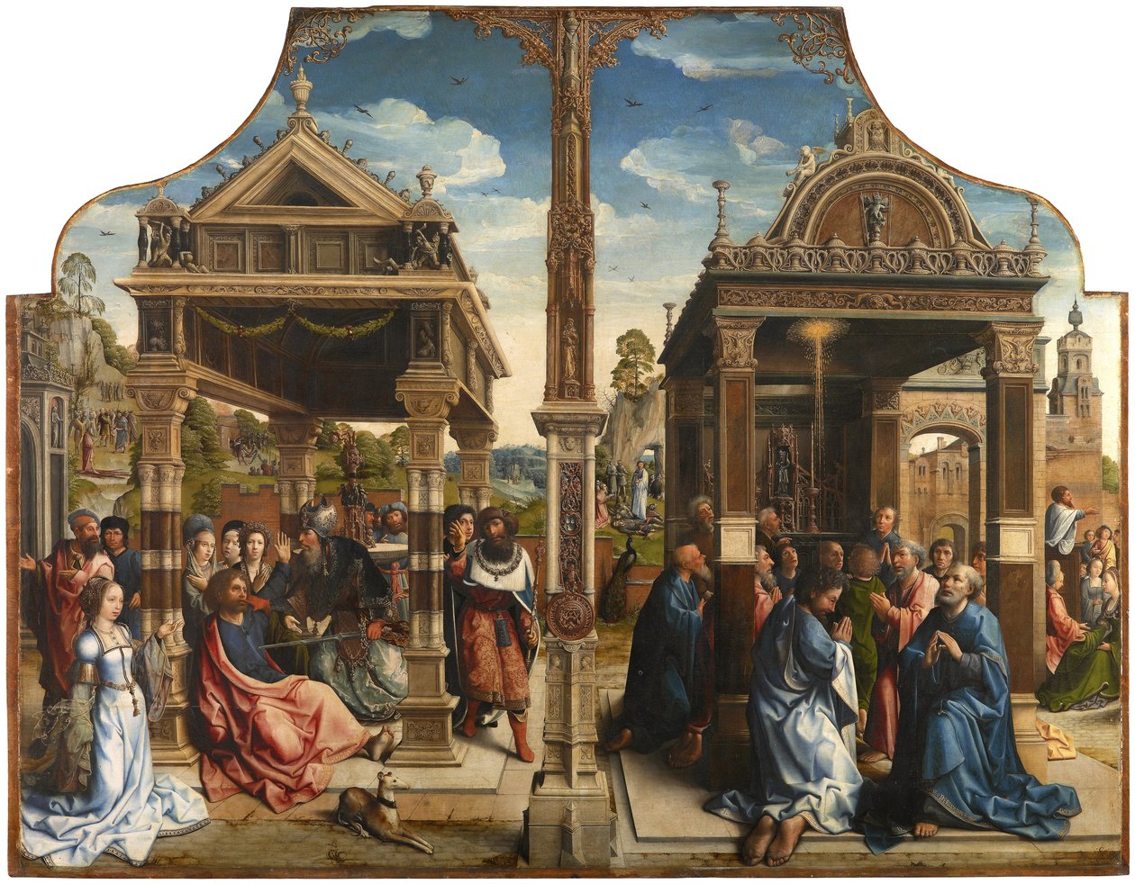 Altarbild der Heiligen Thomas und Matthias, ca. 1510-1520 von Bernard van Orley
