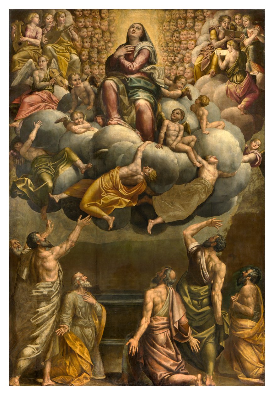 Apsis, Altarbild von Bernardino Gatti genannt Il Sojaro, vollendet von Giovanni Battista Trotti genannt Il Malosso, Himmelfahrt der Jungfrau von Bernardino Gatti