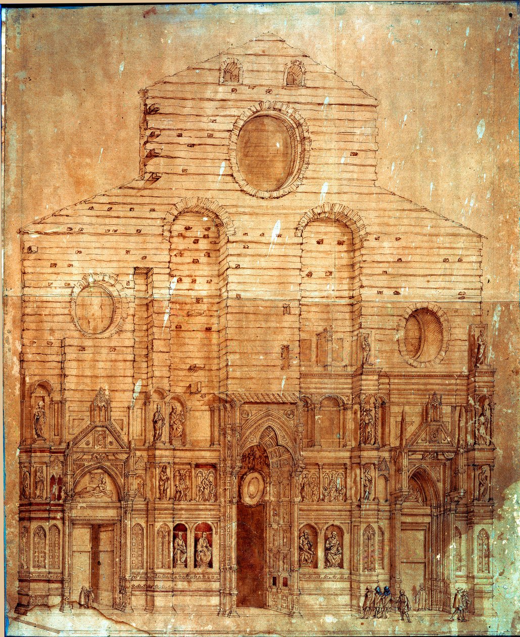 Fassade der Kathedrale (Duomo) von Florenz von Bernardino Barbatelli Poccetti