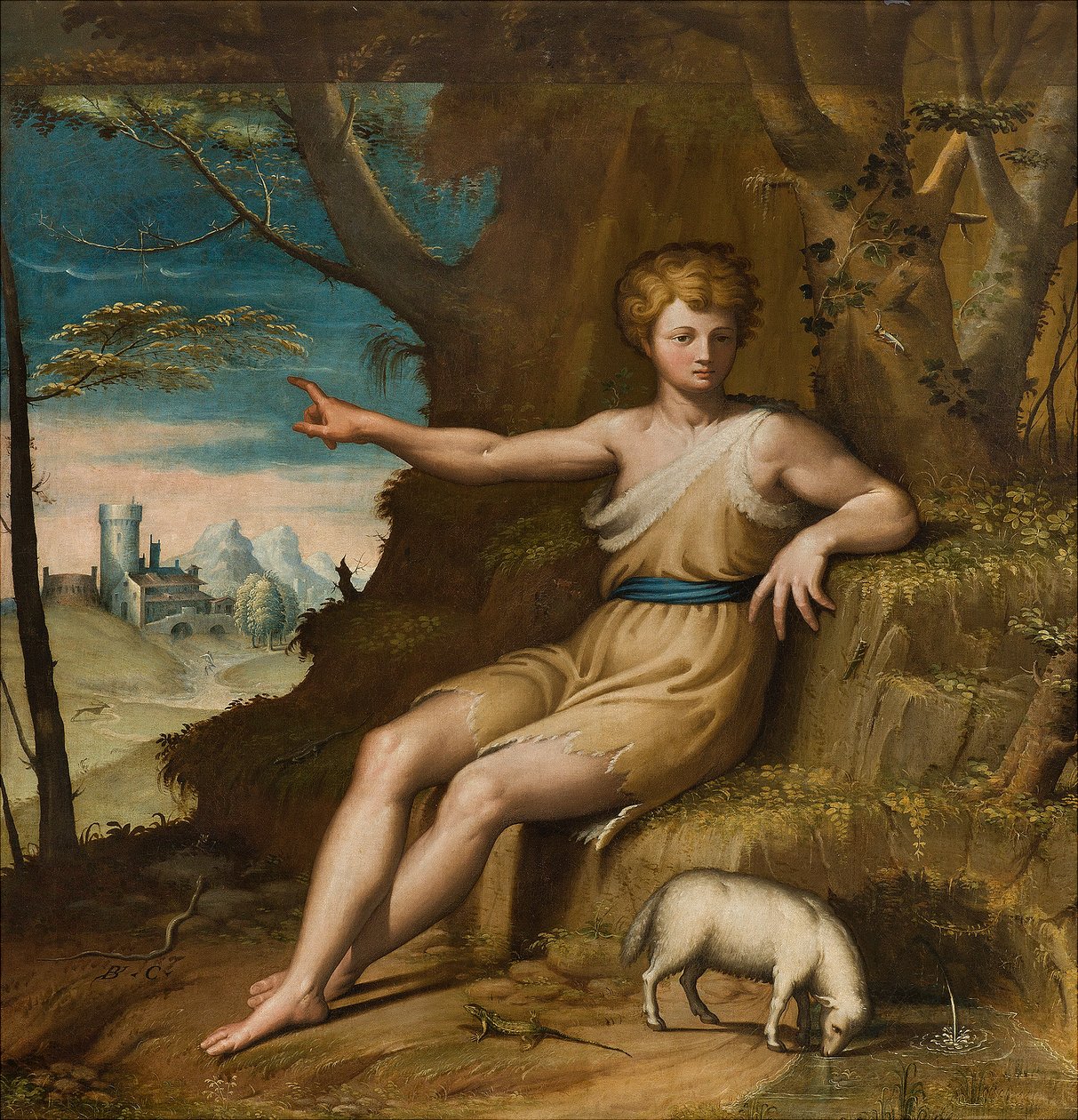 Kapelle Unserer Lieben Frau des Volkes, zweites südliches Joch, Bernardino Campi, San Giovanni nel Desert 1569 von Bernardino Campi