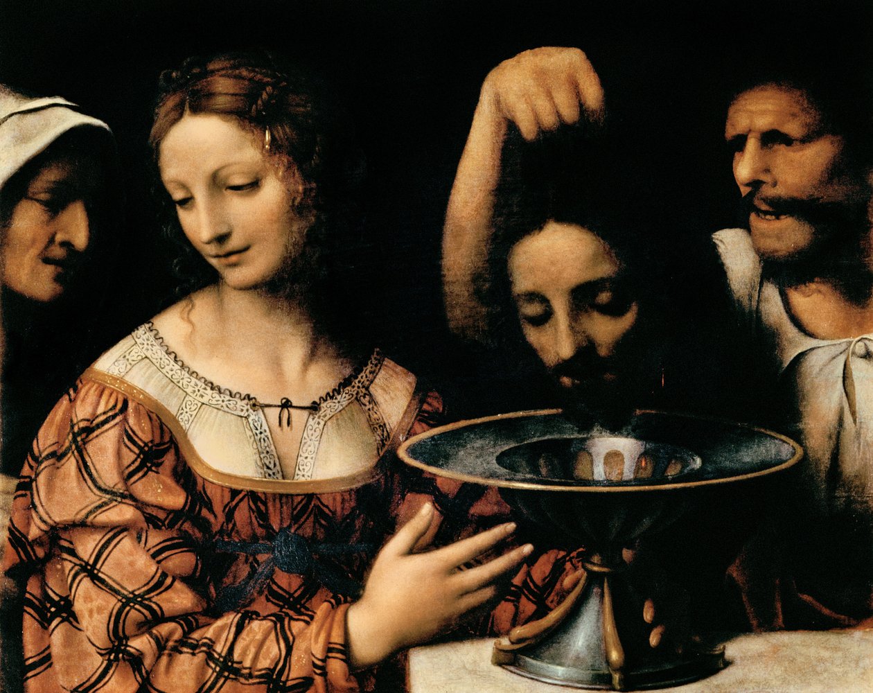 Der Henker präsentiert Herodes das Haupt Johannes des Täufers, 1527-31 von Bernardino Luini