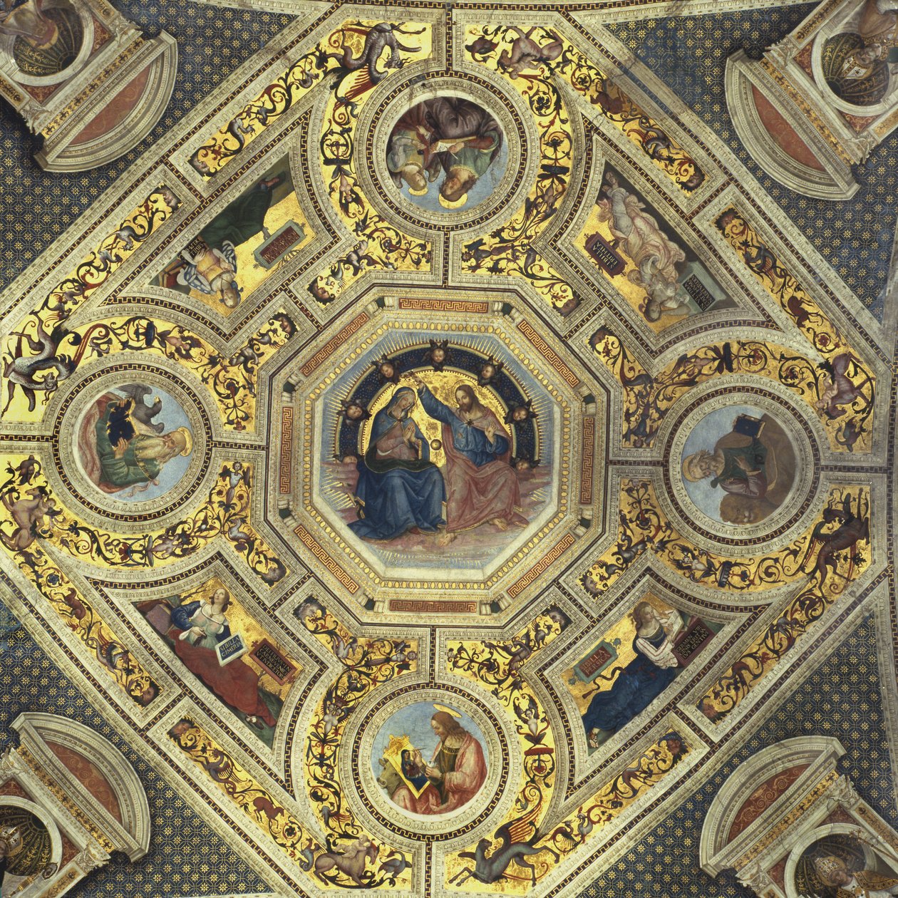 Gewölbe des Presbyteriums, Santa Maria del Popolo, Rom, ca. 1484-92 von Bernardino di Betto Pinturicchio