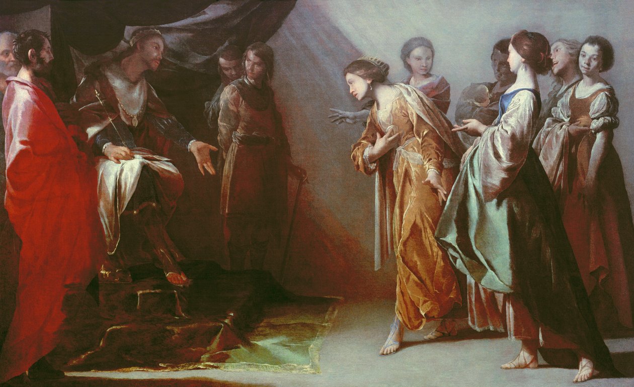 Esther und Ahasverus von Bernardo Cavallino