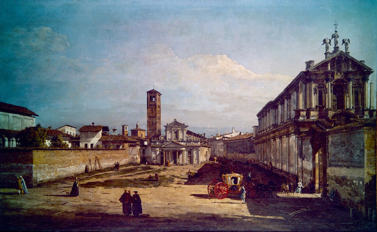 Eine Ansicht von Mailand von Bernardo Bellotto