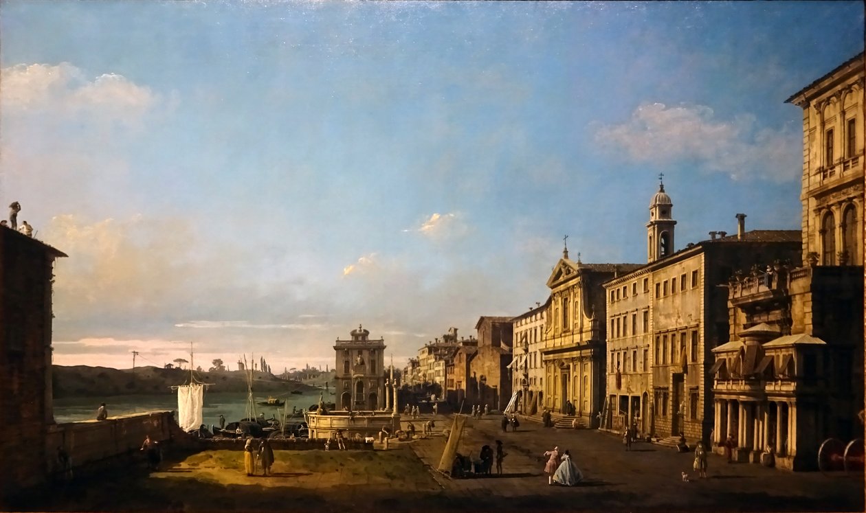 Ansicht der Via di Ripetta in Rom, 1742–1744 von Bernardo Bellotto