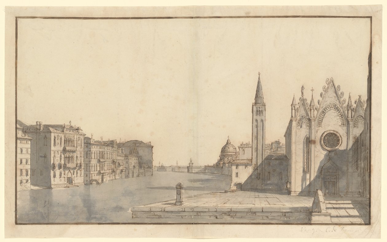 Der Canal Grande von der Carità zur Dogana da Mar von Bernardo Bellotto