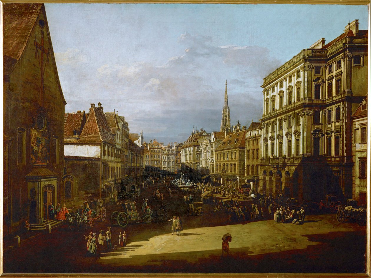 Der Mehlmarkt in Wien, Österreich von Bernardo Bellotto