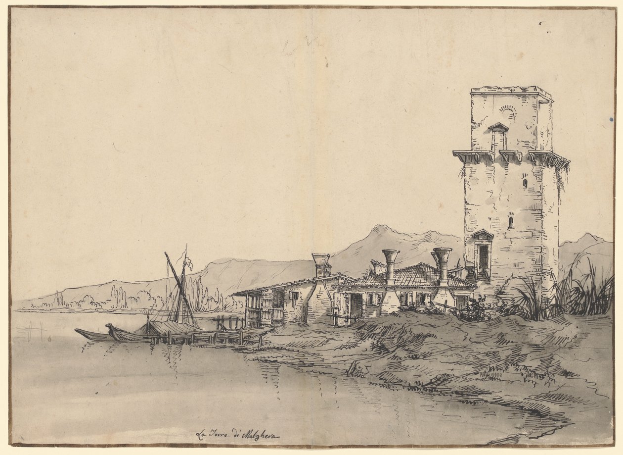 Der Turm von Marghera von Bernardo Bellotto