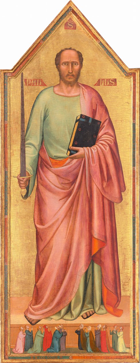 Sankt Paul und eine Gruppe von Gläubigen von Bernardo Daddi