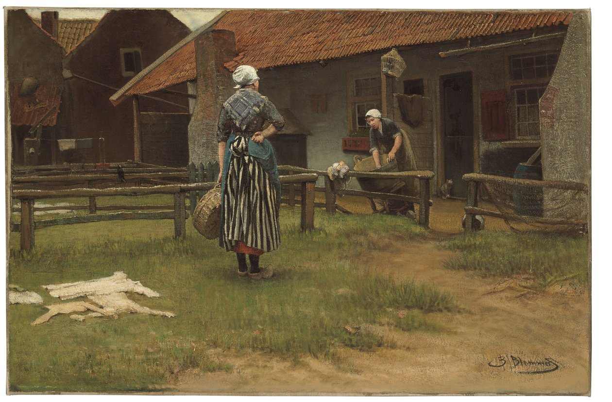 Waschtag von Bernardus Johannes Blommers or Bloomers