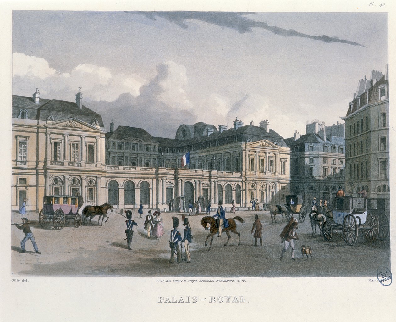 Der Palais-Royal, Paris, 1832 von Bernhard Schmidt