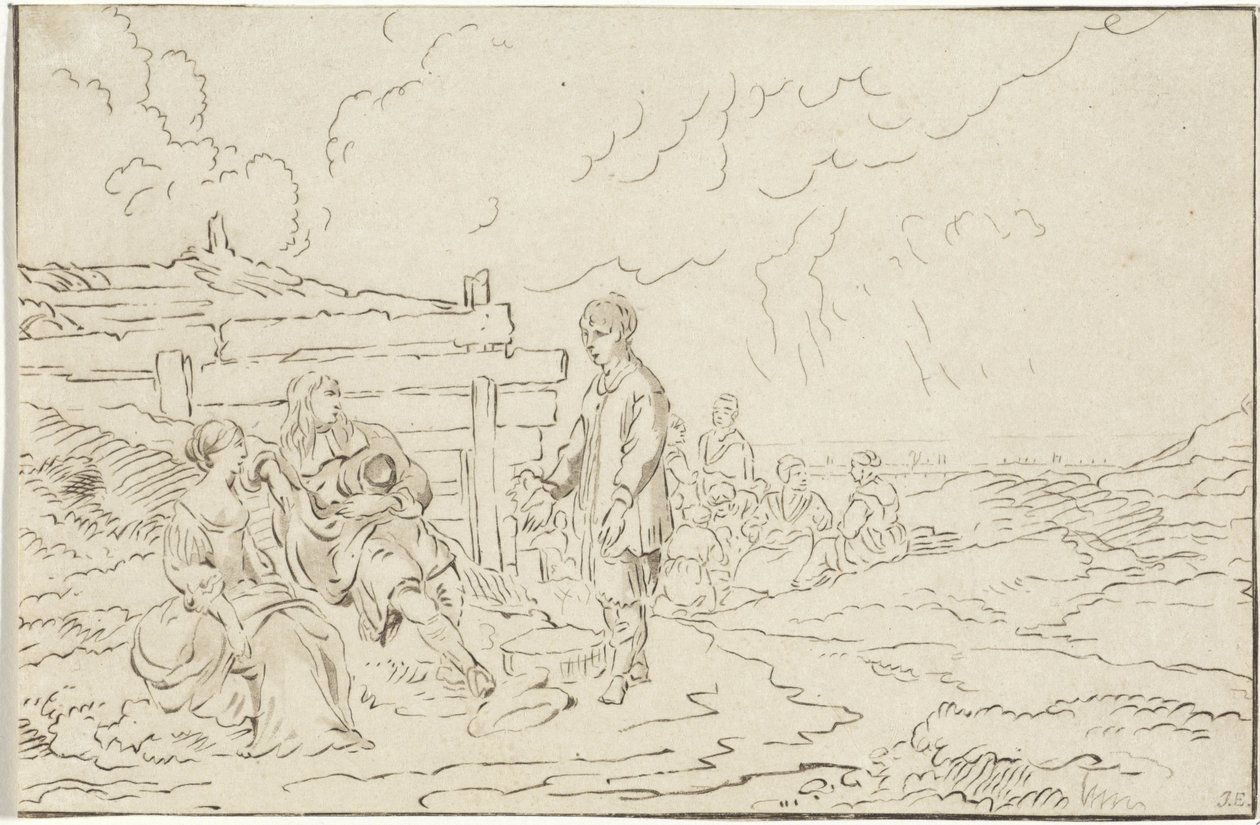 Gesellschaft in den Dünen von Bernhard Schreuder