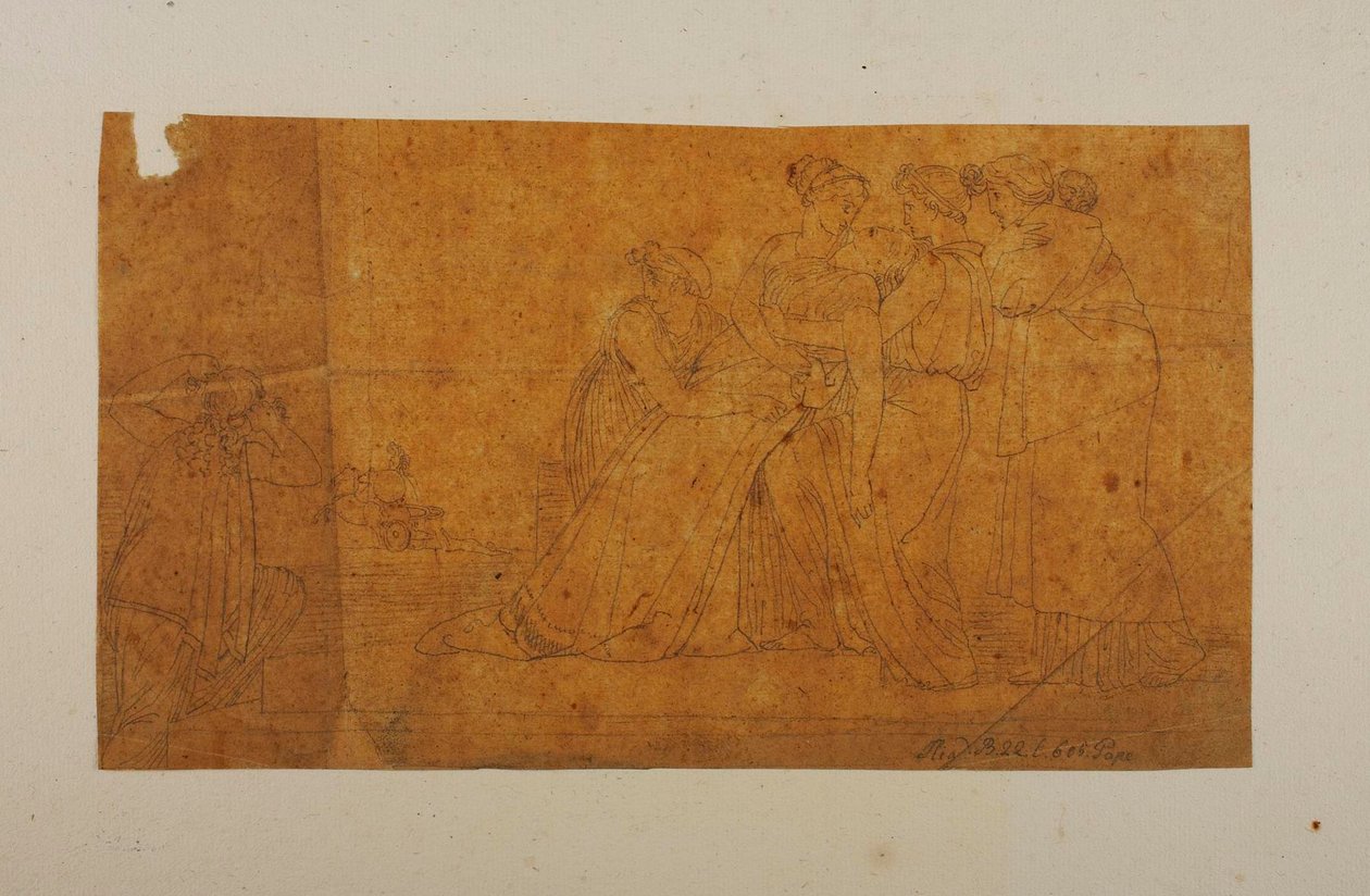 Andromache ohnmächtig beim Anblick von Hektors Leiche von Bertel Thorvaldsen