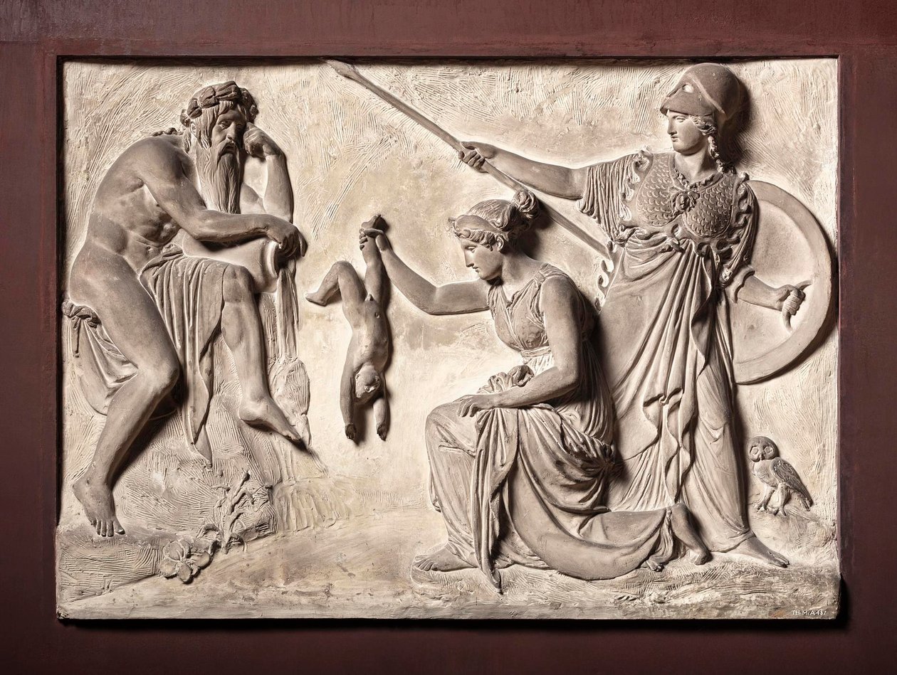 Thetis taucht Achilles in den Fluss Styx von Bertel Thorvaldsen