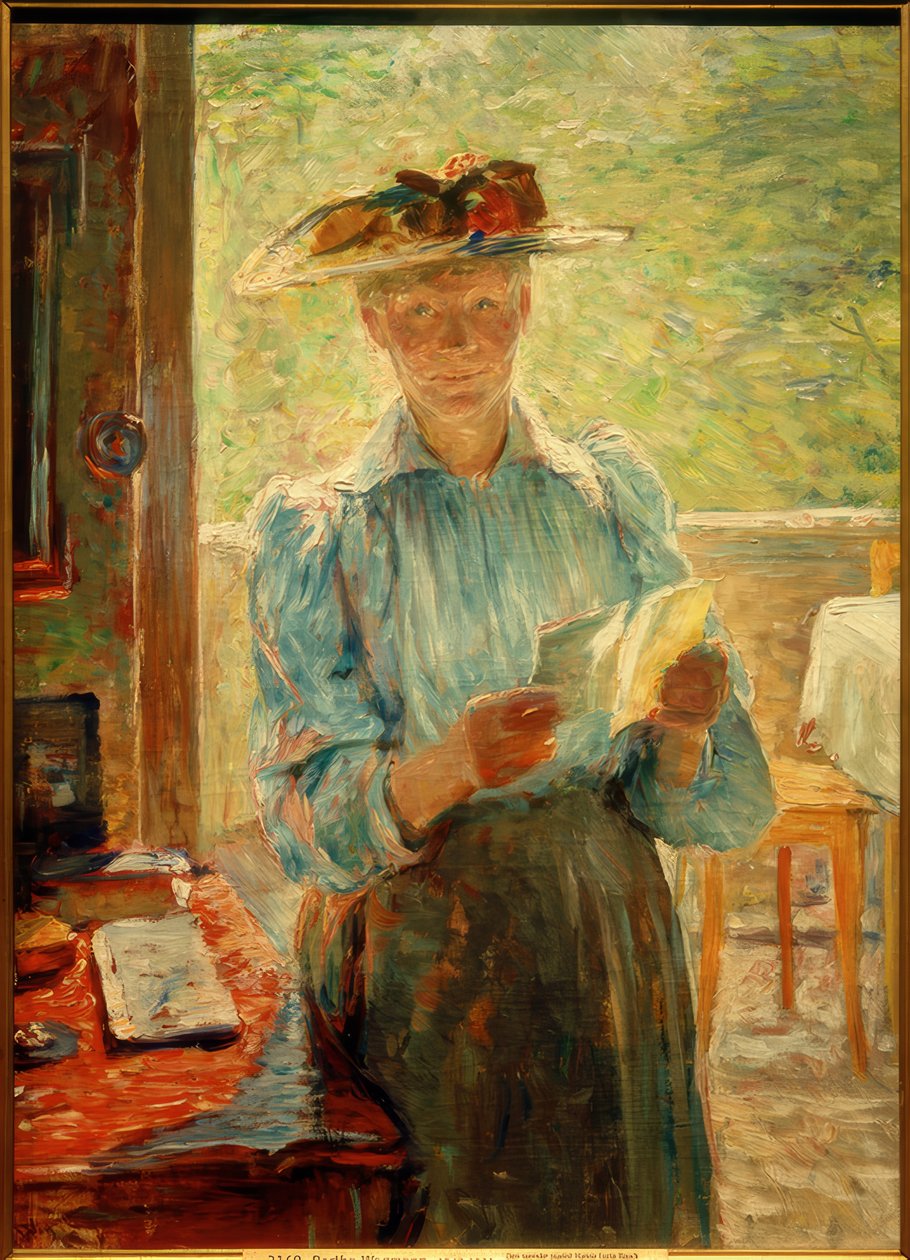 Porträt der schwedischen Pianistin Hanna Lucia Bauck von Bertha Wegmann