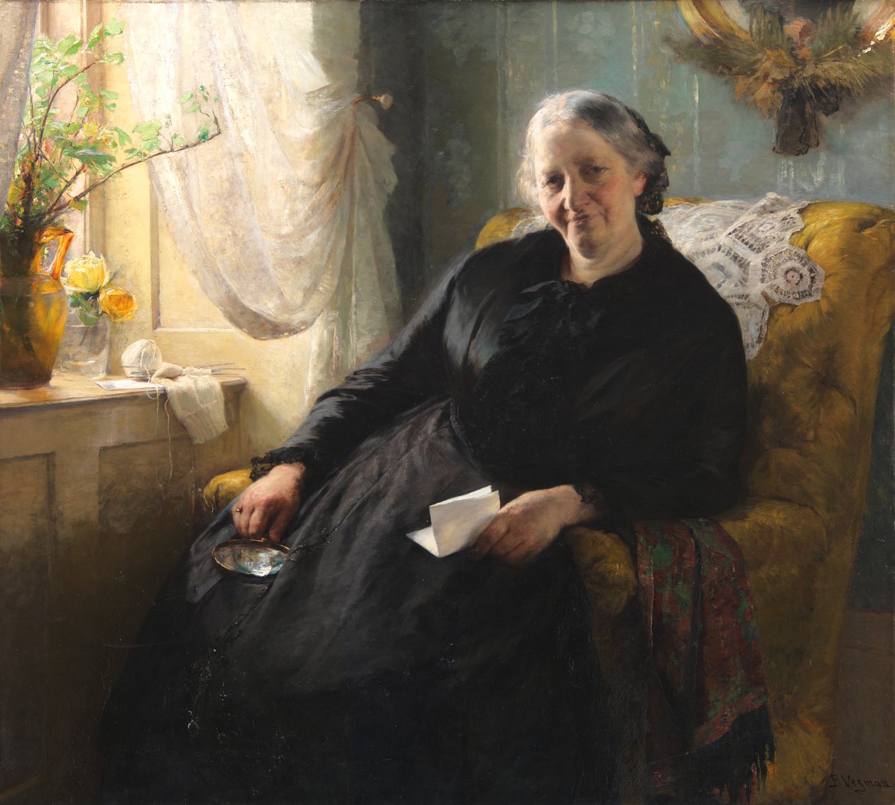 Porträt von Cecilie Trier, geb. Melchior von Bertha Wegmann
