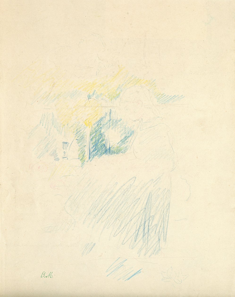 Sitzendes junges Mädchen, 1888 von Berthe Morisot