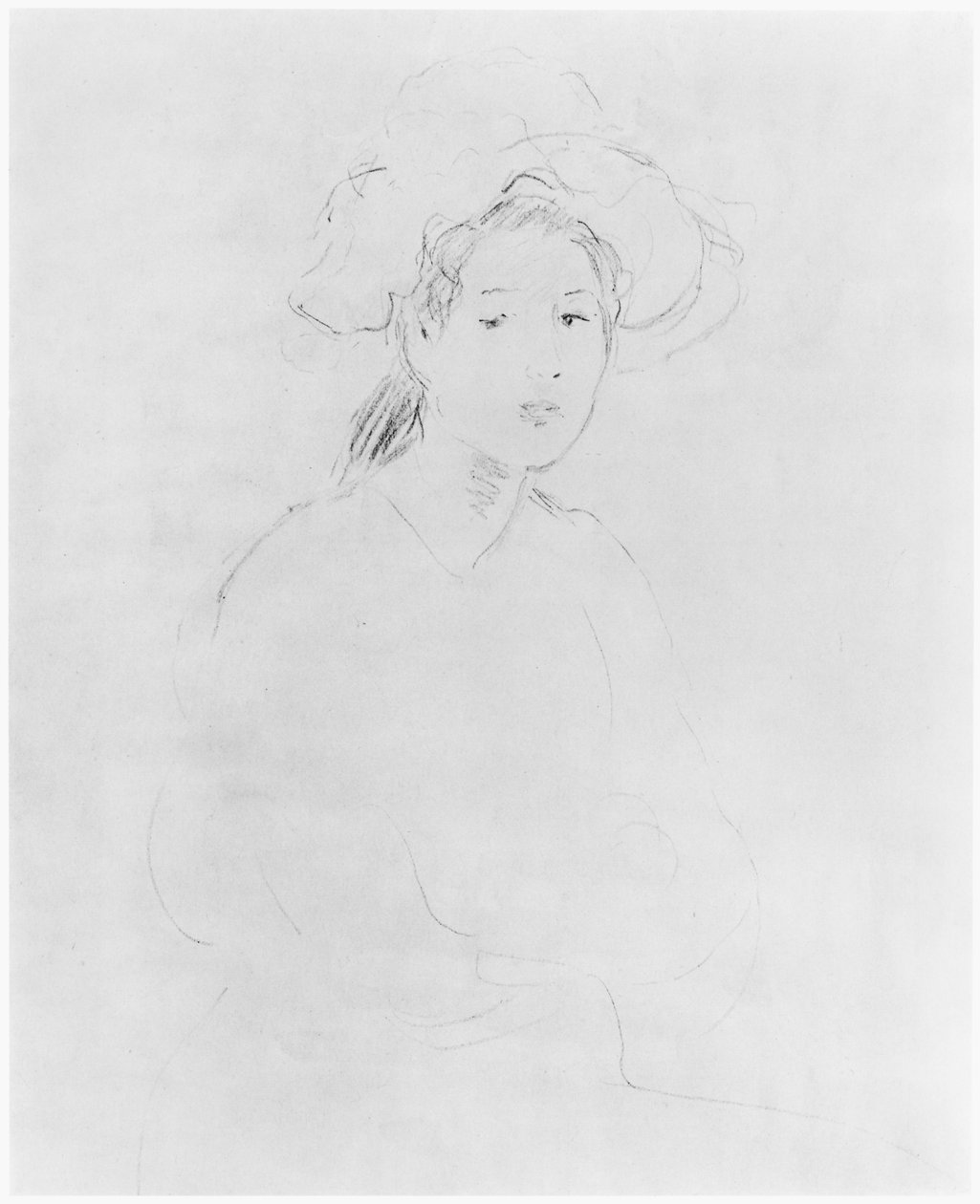 Kopf einer Frau (Verso) 1893 von Berthe Morisot